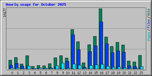 Hourly usage for October 2025